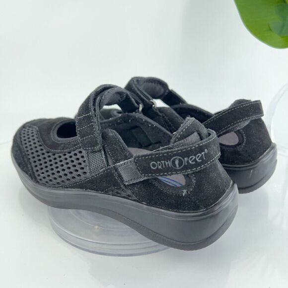 Orthofeet 893 Sanibel Mary Jane Women's 5.5 Wide Black Comfort Orthotic Shoes - Picture 6 of 12